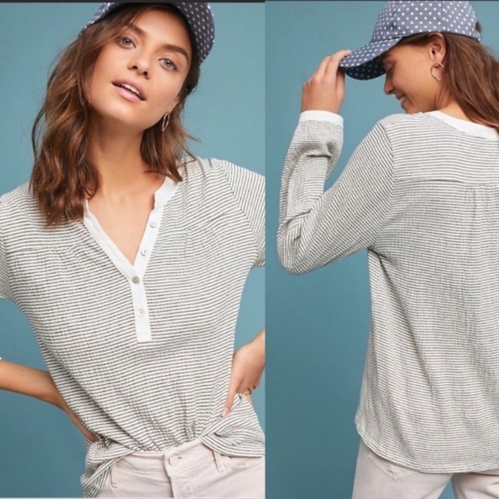 Anthropo Dolan Ferry Striped Long Sleeve Henley